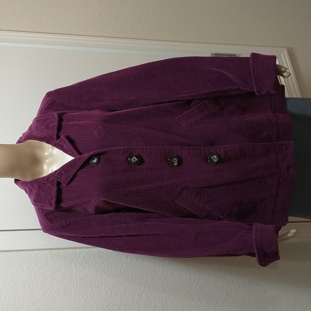 NWOT Chadwick's purple corduroy jacket